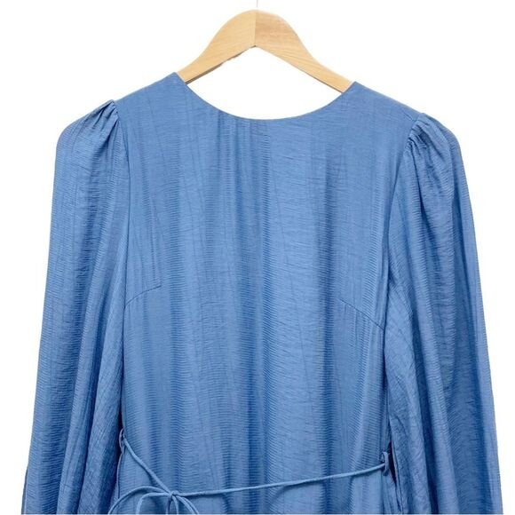 NWT Hello Molly Once In A Blue Moon Ruffled Dress Denim Blue Women’s Size Small - Picture 6 of 15